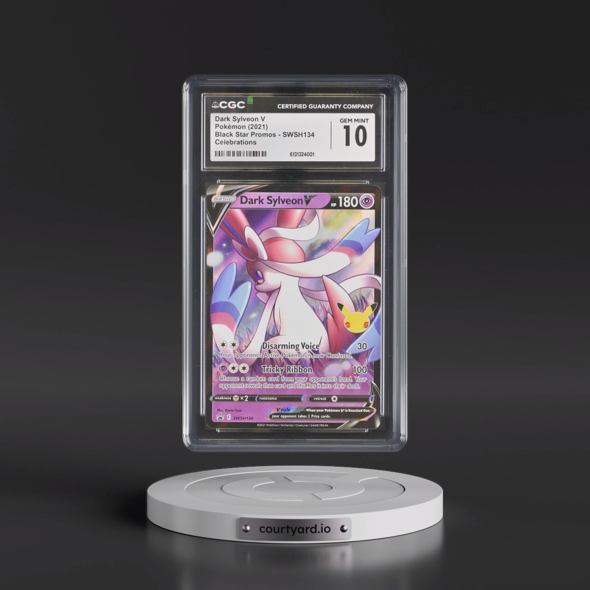 2017 Black Star Promos - Sword & Shield #SWSH134 Dark Sylveon V - Celebrations (Holo) (CGC 10 GEM MINT)