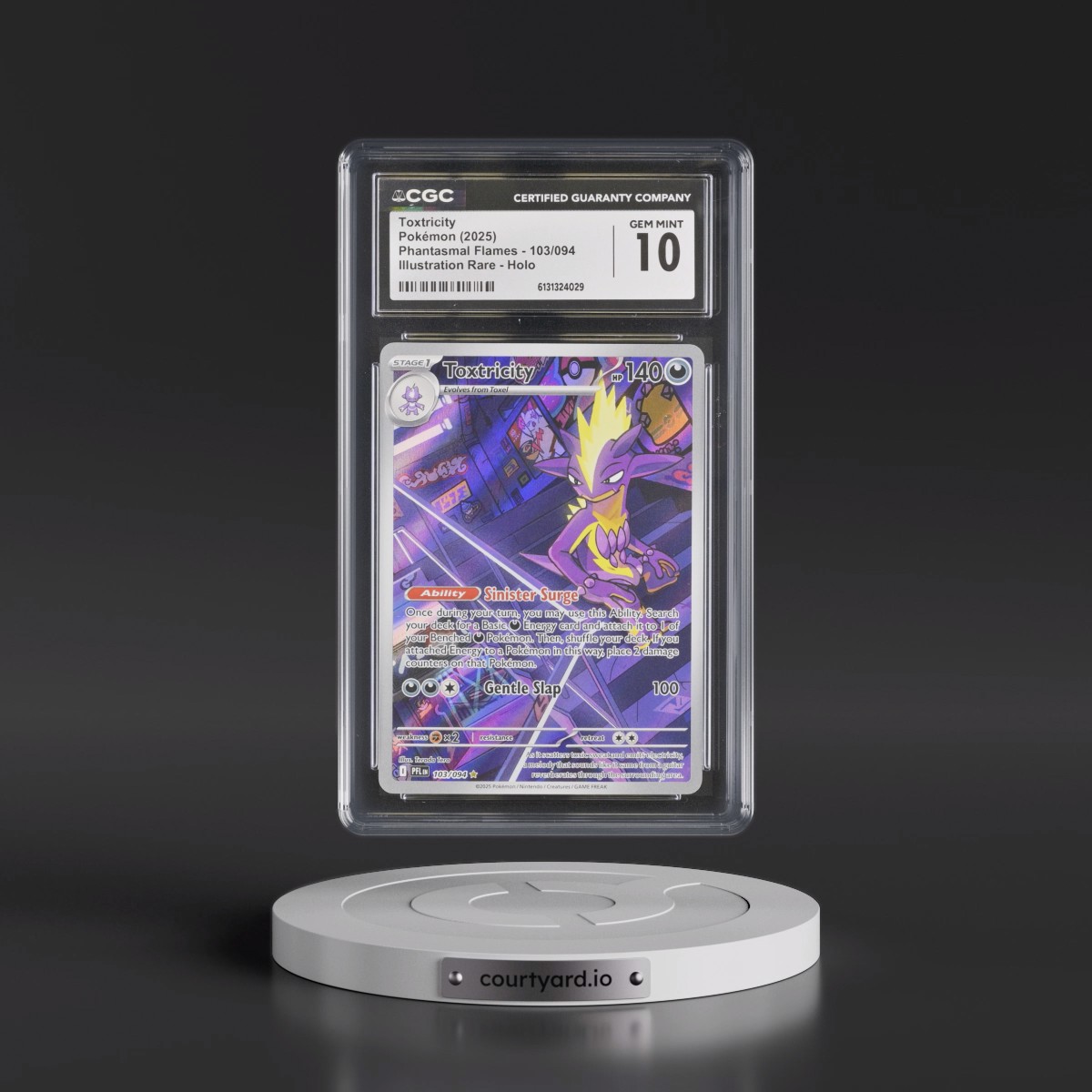 2025 Phantasmal Flames - PFL EN #103/094 Toxtricity - Illustration Rare Holo (CGC 10 GEM MINT)