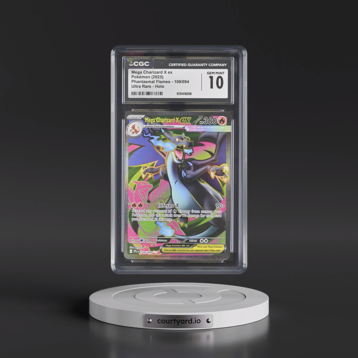 2025 Phantasmal Flames - PFL EN #109/094 Mega Charizard X ex - Ultra Rare Holo (CGC 10 GEM MINT)