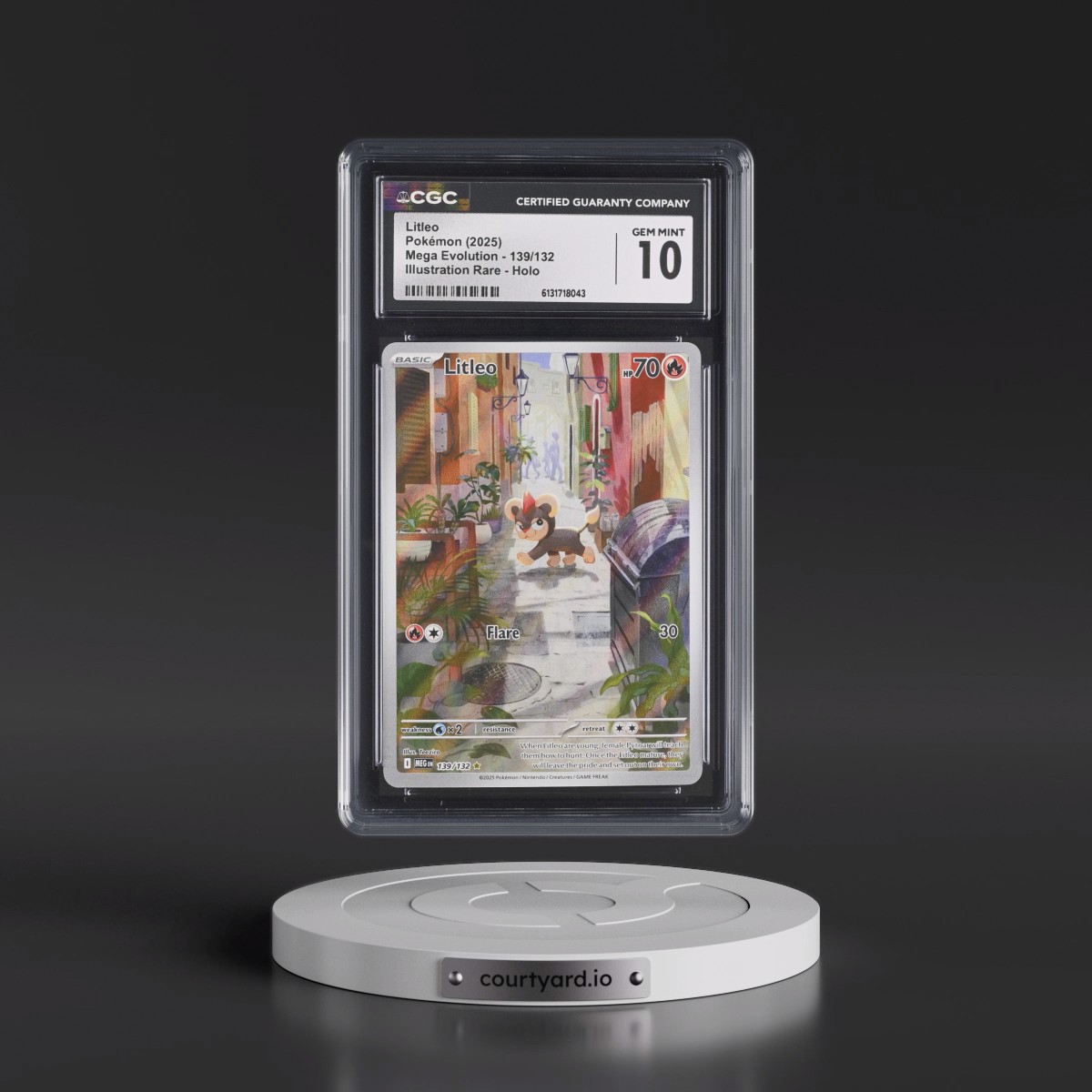 2025 Mega Evolution - MEG EN #139/132 Litleo - Illustration Rare Holo (CGC 10 GEM MINT)