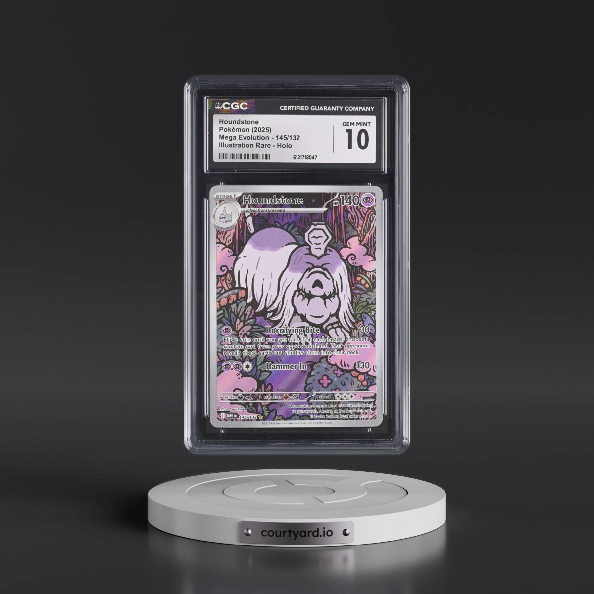 2025 Mega Evolution - MEG EN #145/132 Houndstone - Illustration Rare Holo (CGC 10 GEM MINT)