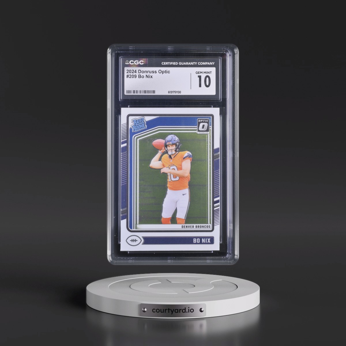 2024 Panini Donruss Optic #209 Bo Nix (CGC 10 GEM MINT)