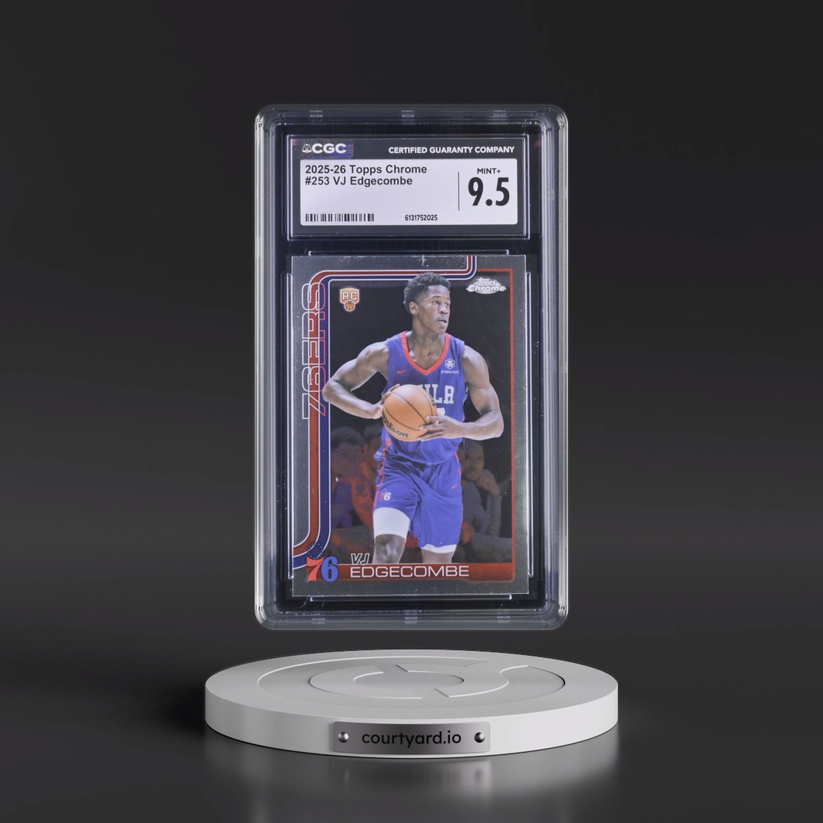 2025 Topps Chrome #253 VJ Edgecombe (CGC 9.5 MINT+)