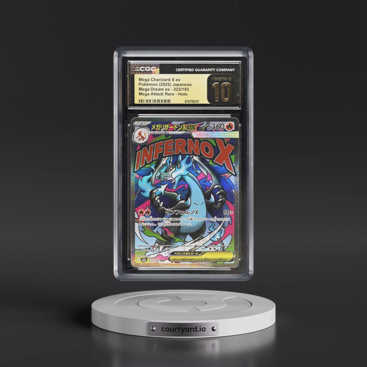 2025 Mega Dream ex - M2a #223/193 Mega Charizard X ex - Mega Attack Rare Holo (CGC 10 PRISTINE)