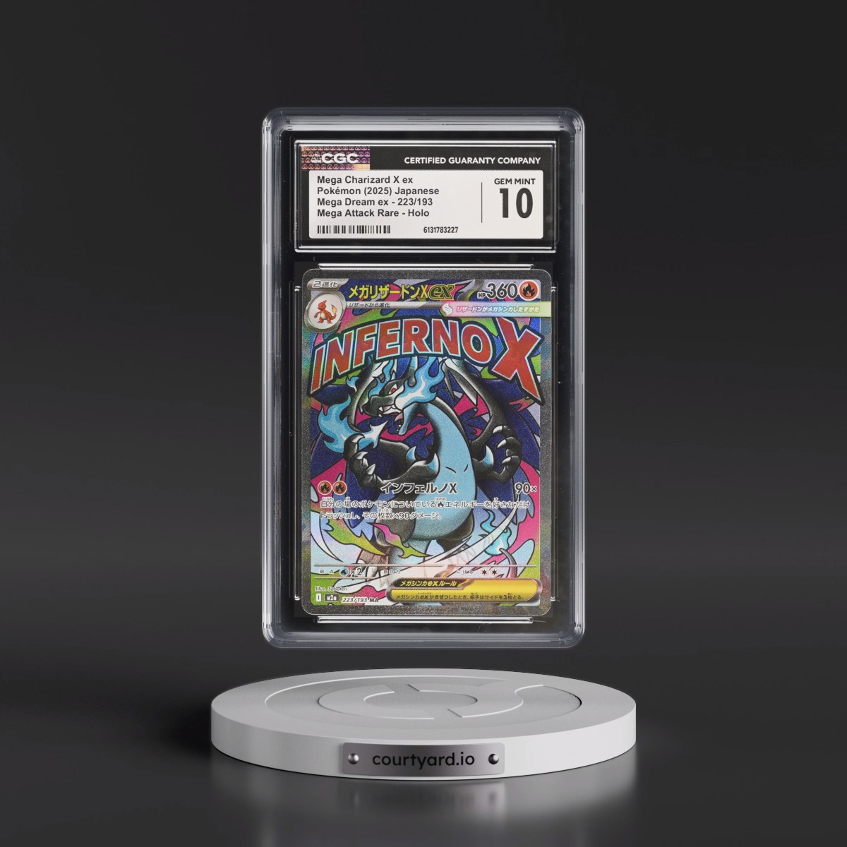2025 Mega Dream ex - M2a #223/193 Mega Charizard X ex - Mega Attack Rare Holo (CGC 10 GEM MINT)