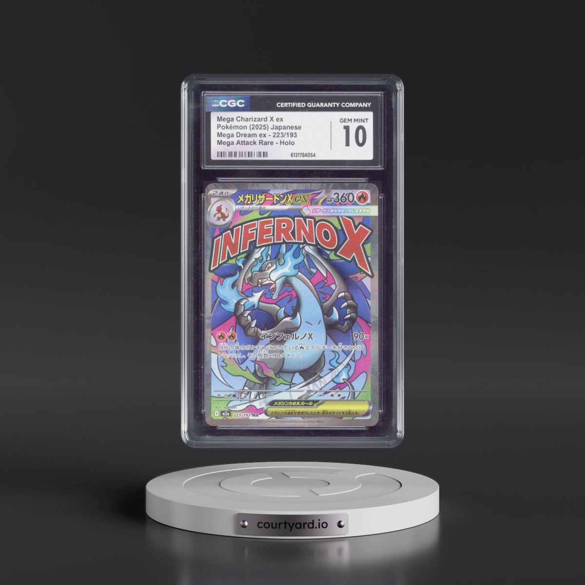 2025 Mega Dream ex - M2a #223/193 Mega Charizard X ex - Mega Attack Rare Holo (CGC 10 GEM MINT)