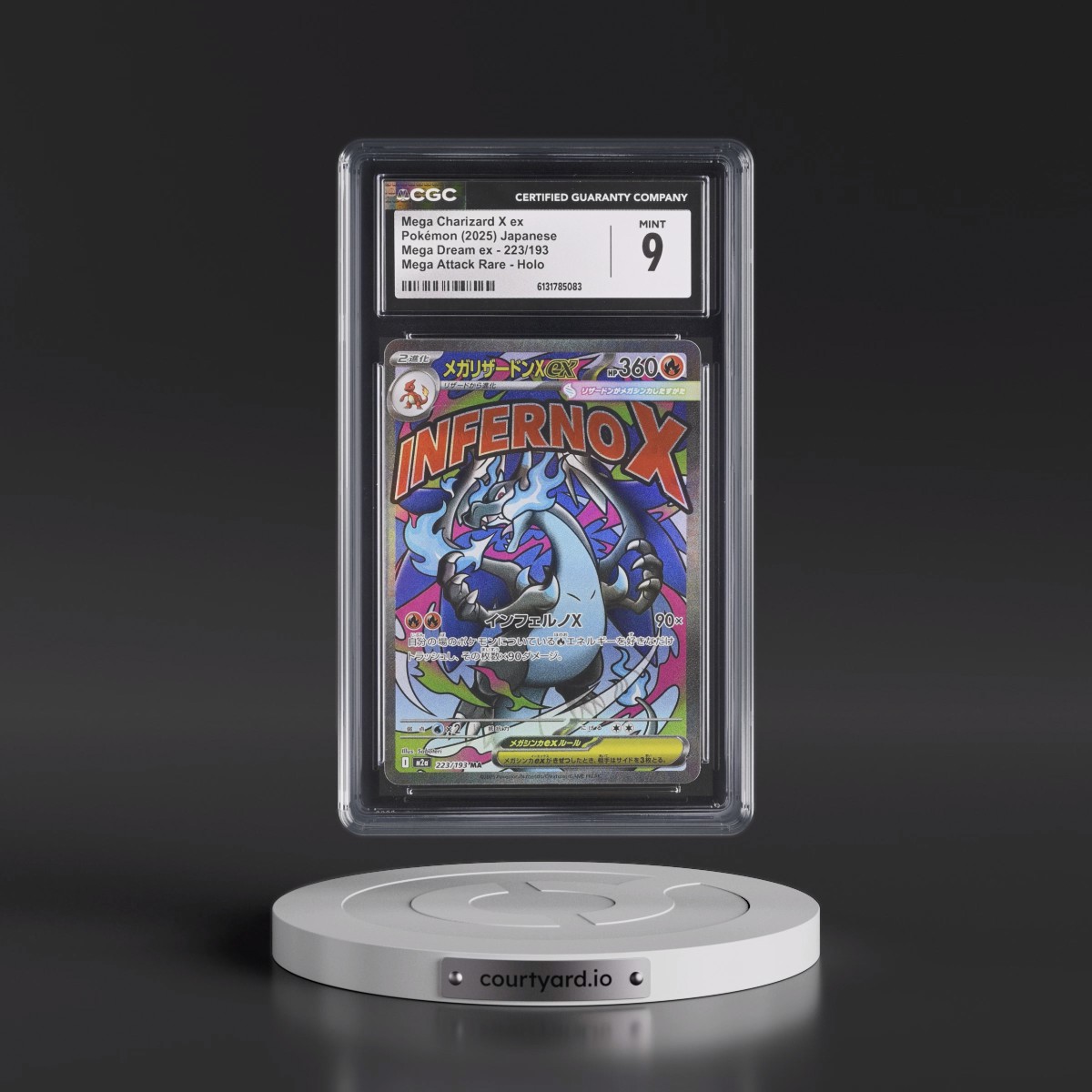 2025 Mega Dream ex - M2a #223/193 Mega Charizard X ex - Mega Attack Rare Holo (CGC 9 MINT)