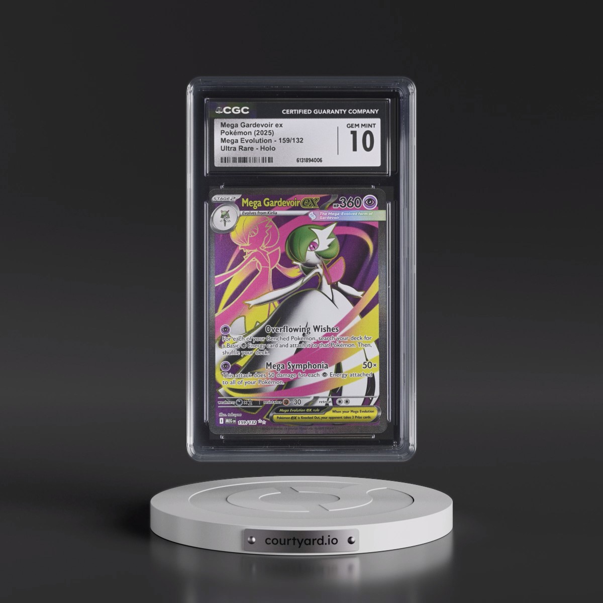 2025 Mega Evolution - MEG EN #159/132 Mega Gardevoir ex - Ultra Rare Holo (CGC 10 GEM MINT)