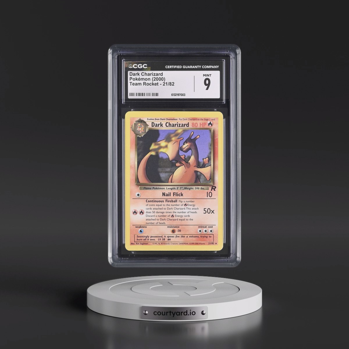 1999 Team Rocket #21/82 Dark Charizard (CGC 9 MINT)
