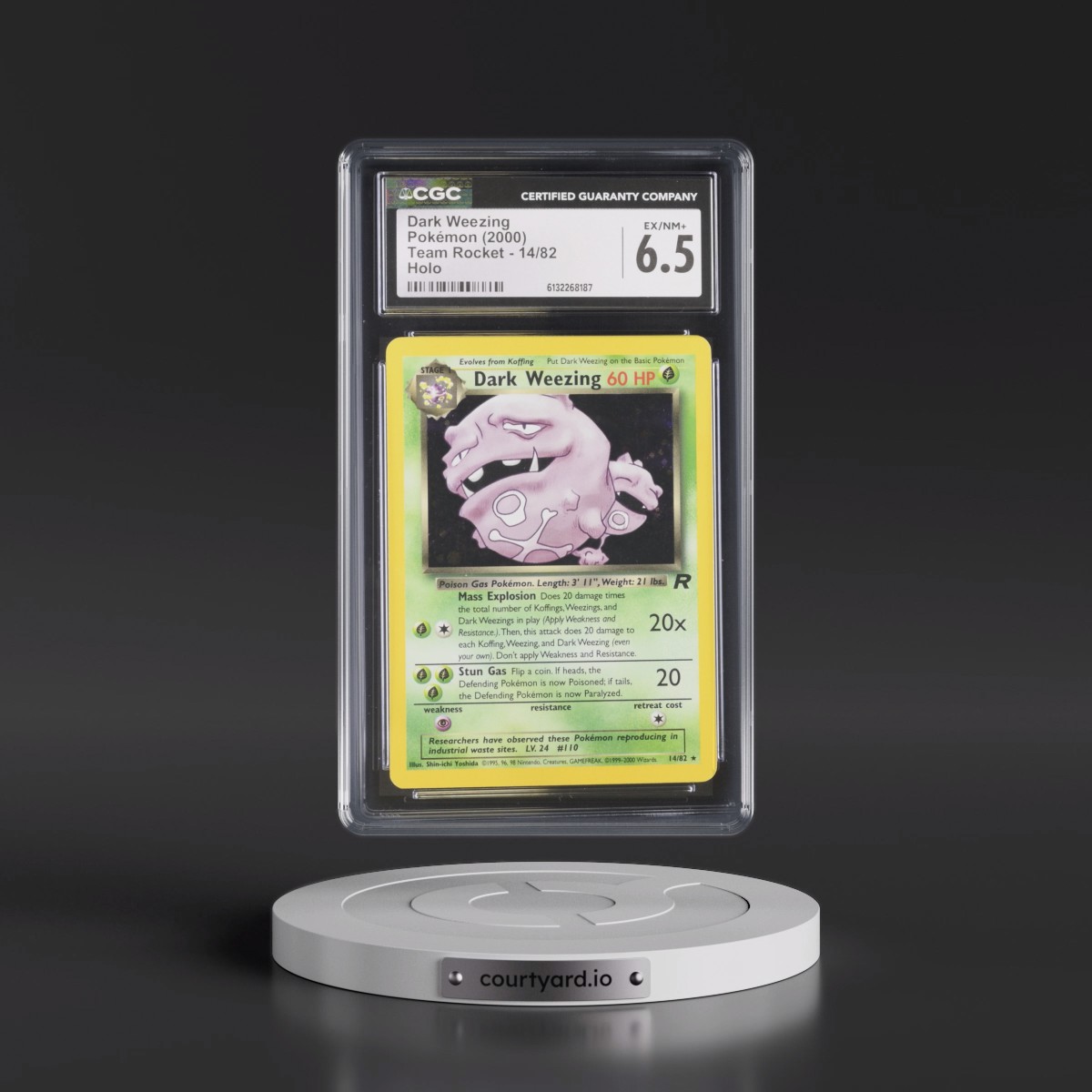 1999 Team Rocket #14/82 Dark Weezing - Holo (CGC 6.5 EX-NM+)