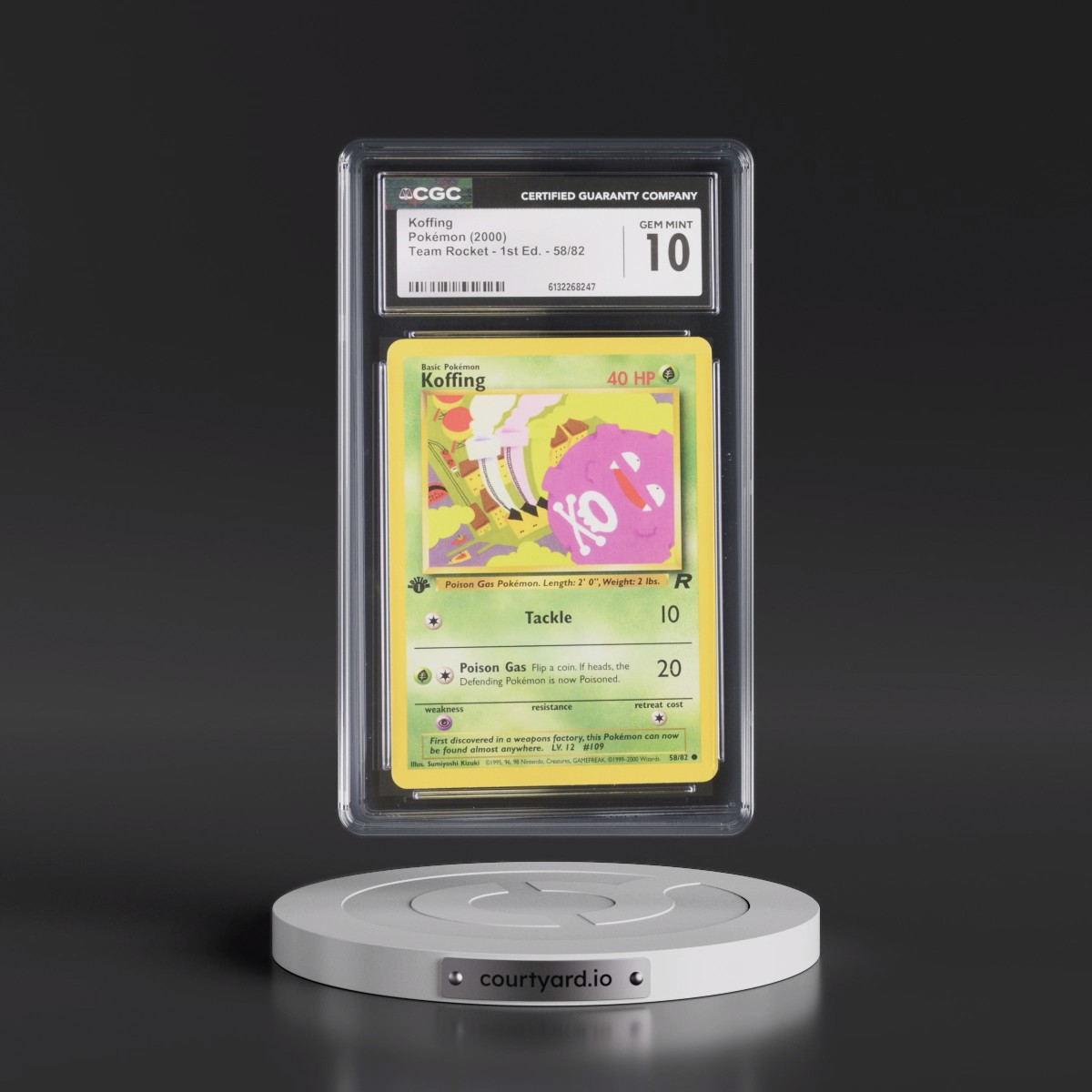 2000 Team Rocket #58/82 Koffing - 1st Edition 1st Edition (CGC 10 GEM MINT)