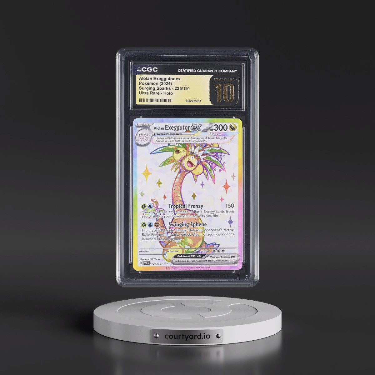2024 Surging Sparks - SSP EN #225/191 Alolan Exeggutor ex - Ultra Rare Holo (CGC 10 PRISTINE)