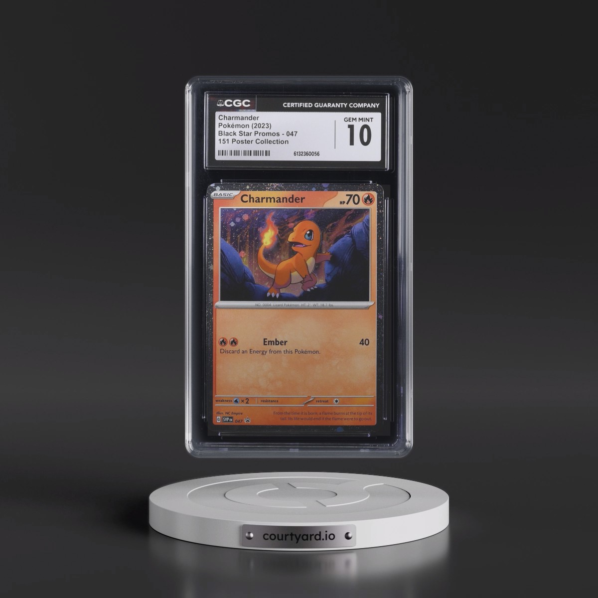 2023 Black Star Promos - Scarlet & Violet SVP EN #047 Charmander - 151 Poster Collection (Cosmos Holo) (CGC 10 GEM MINT)