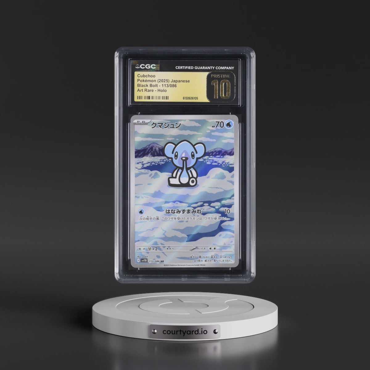 2025 Black Bolt - sv11B #113/086 Cubchoo - Art Rare Holo (CGC 10 PRISTINE)