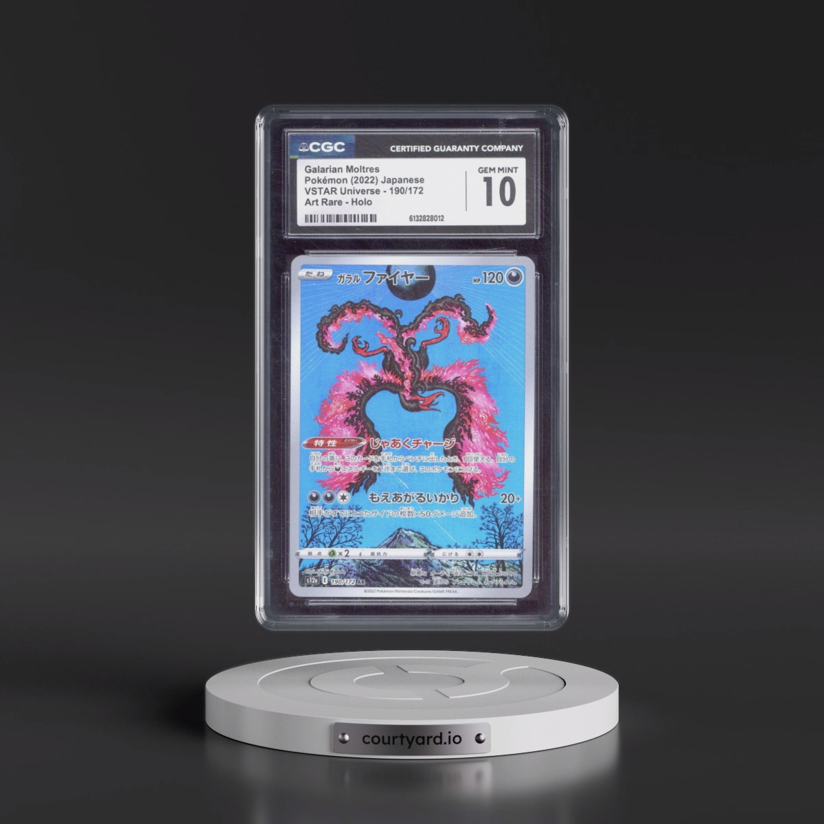 2022 VSTAR Universe #190/172 Galarian Moltres - Art Rare Holo (CGC 10 GEM MINT)