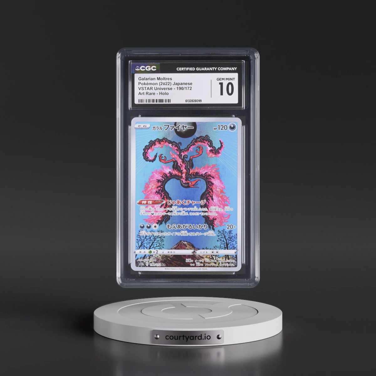 2022 VSTAR Universe #190/172 Galarian Moltres - Art Rare Holo (CGC 10 GEM MINT)