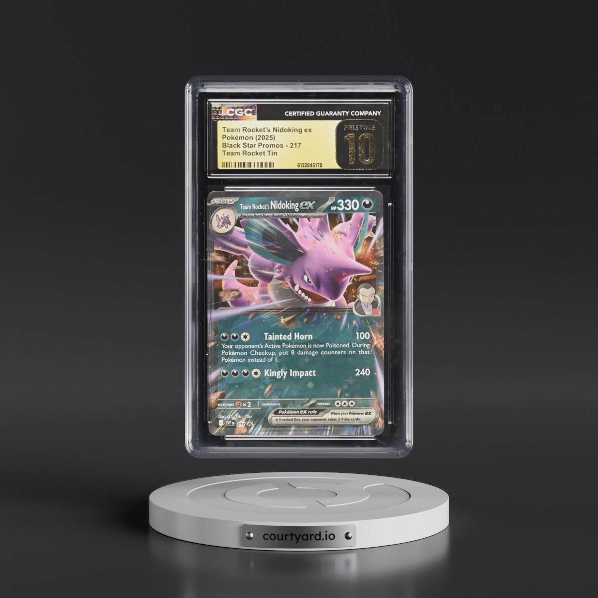 2023 Black Star Promos - Scarlet & Violet SVP EN Team Rocket's Nidoking ex - Team Rocket Tin (Holo) #217 CGC 10