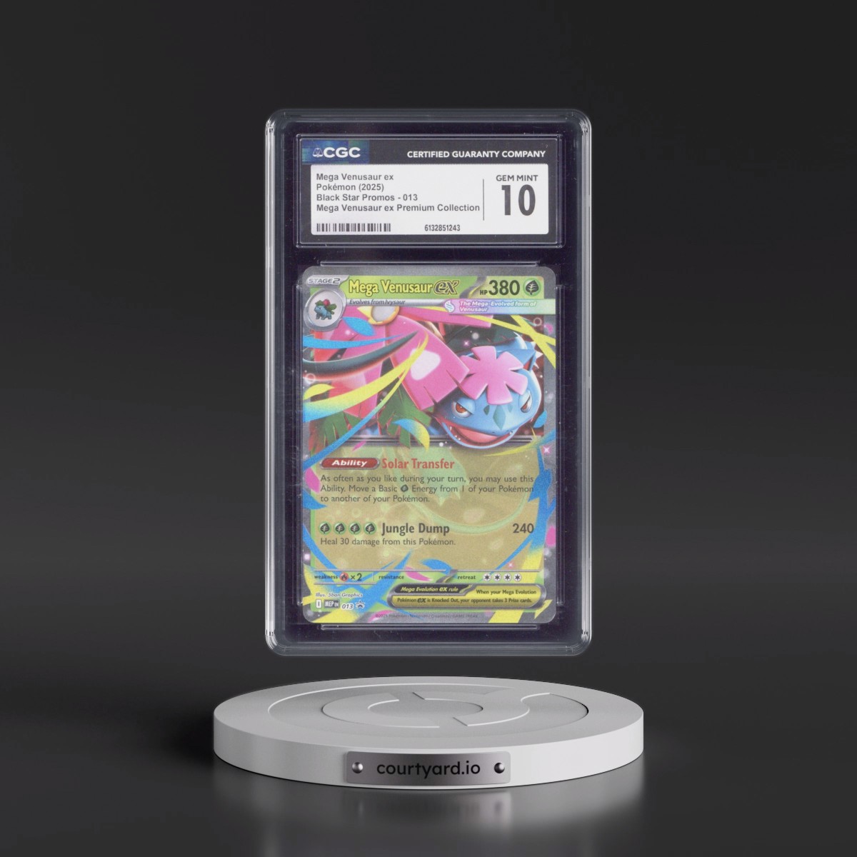 2025 Black Star Promos - Mega Evolution MEP EN #013 Mega Venusaur ex - Mega Venusaur ex Premium Collection (Holo) (CGC 10 GEM MINT)