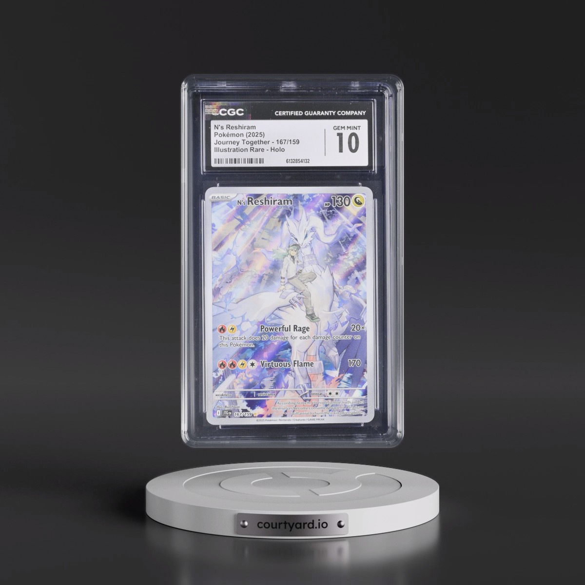 2024 Journey Together - JTG EN #167/159 N's Reshiram - Illustration Rare Holo (CGC 10 GEM MINT)