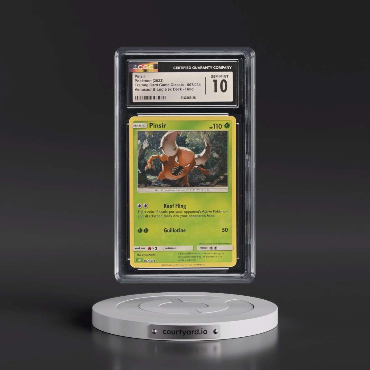 2023 Trading Card Game Classic - CLV, CLC, CLB #007/034 Pinsir - Venusaur & Lugia ex Deck - CLV Holo (CGC 10 GEM MINT)