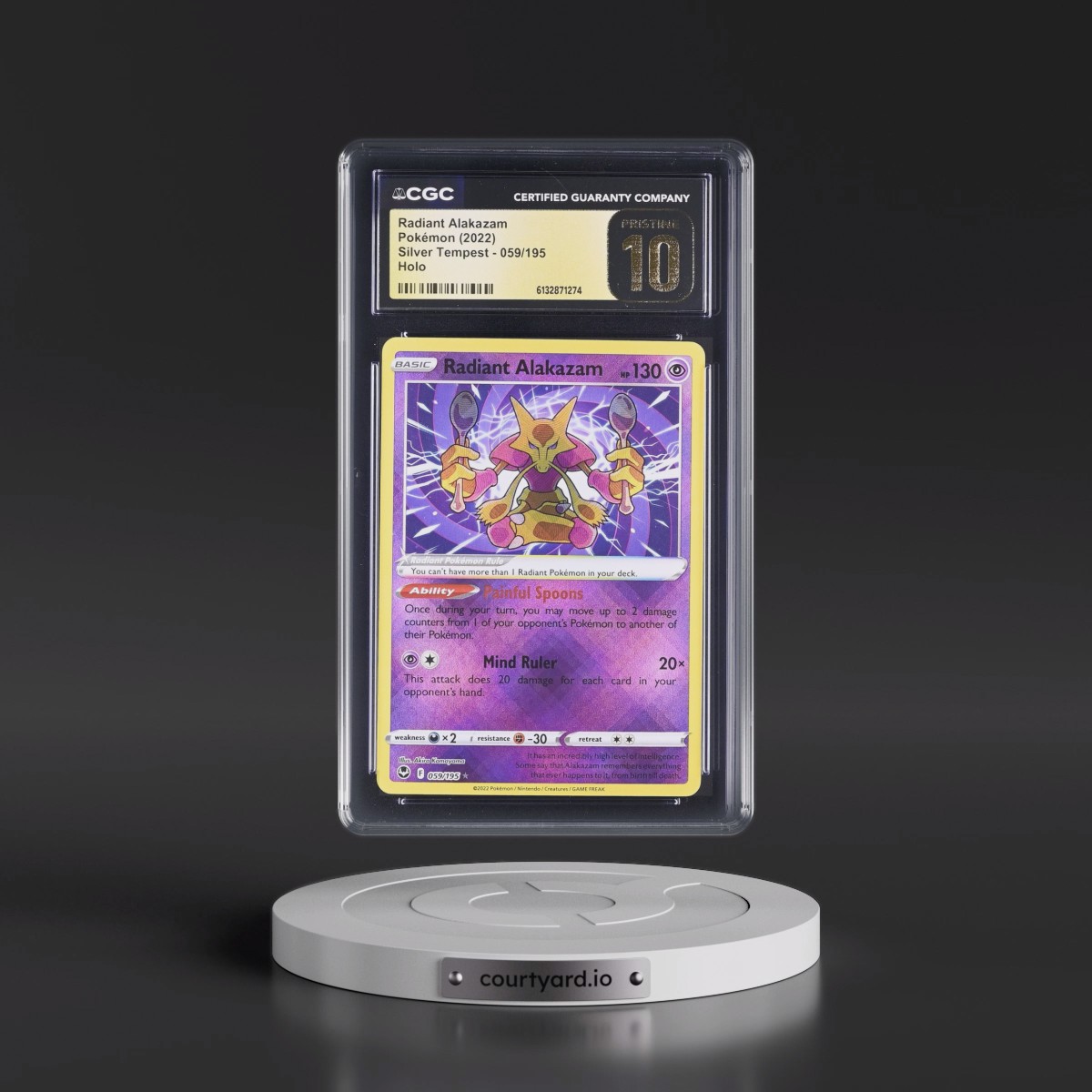 2022 Silver Tempest #059/195 Radiant Alakazam - Holo (CGC 10 PRISTINE)