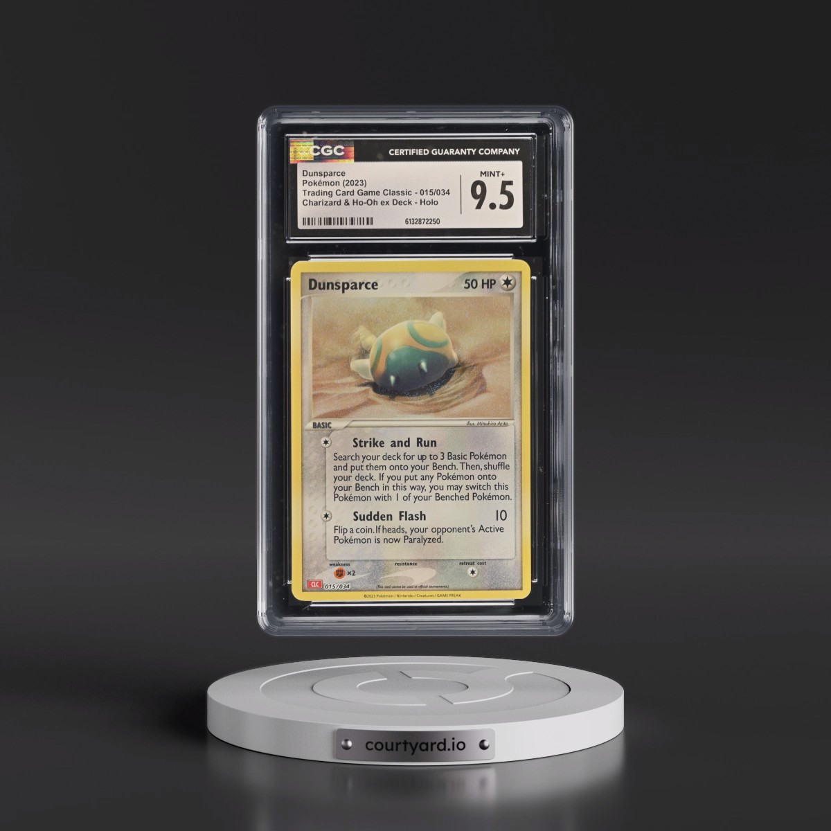 2023 Trading Card Game Classic - CLV, CLC, CLB #015/034 Dunsparce - Charizard & Ho-Oh ex Deck - CLC Holo (CGC 9.5 MINT+)