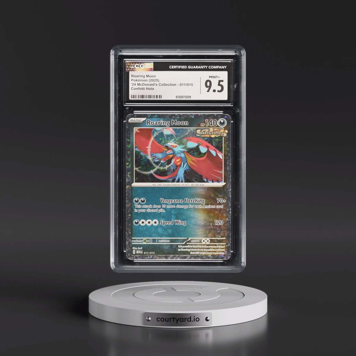2025 McDonald's Collection - M24 EN #011/015 Roaring Moon - Confetti Holo (CGC 9.5 MINT+)