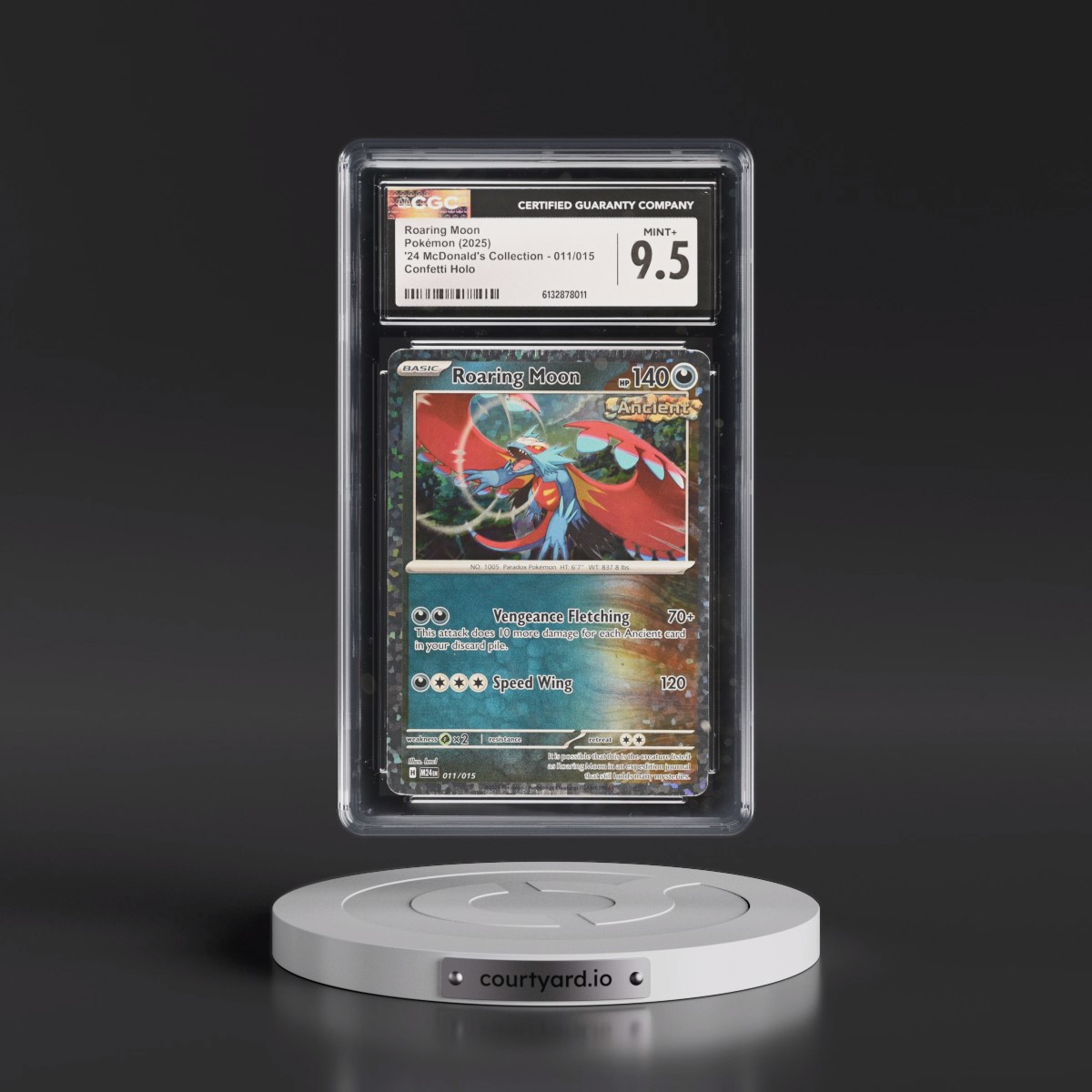 2025 McDonald's Collection - M24 EN #011/015 Roaring Moon - Confetti Holo (CGC 9.5 MINT+)