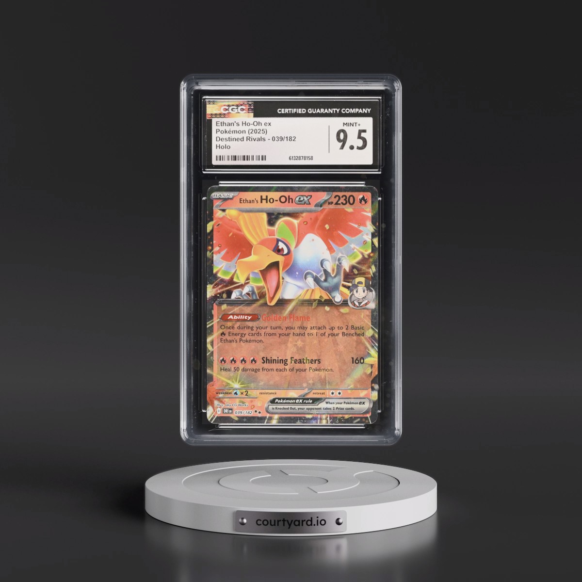 2025 Destined Rivals - DRI EN #039/182 Ethan's Ho-Oh ex - Holo (CGC 9.5 MINT+)