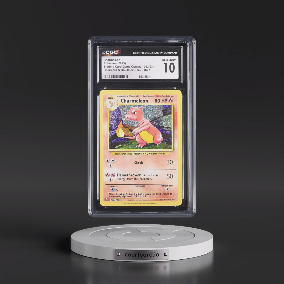2023 Trading Card Game Classic - CLV, CLC, CLB #002/034 Charmeleon - Charizard & Ho-Oh ex Deck - CLC Holo (CGC 10 GEM MINT)