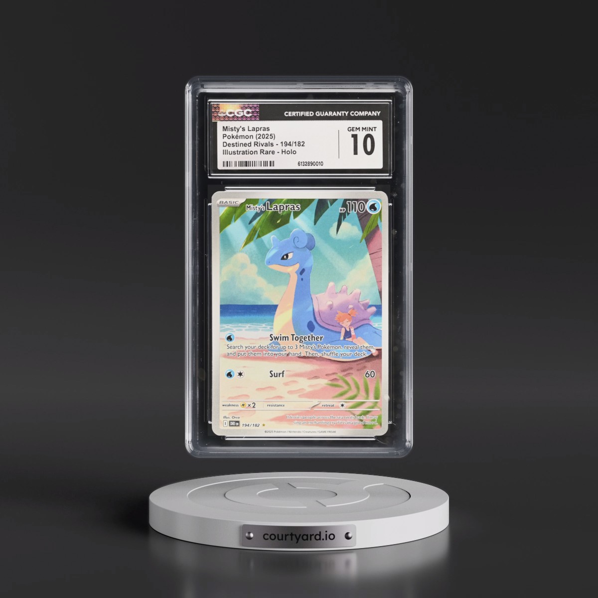 2025 Destined Rivals - DRI EN #194/182 Misty's Lapras - Illustration Rare Holo (CGC 10 GEM MINT)