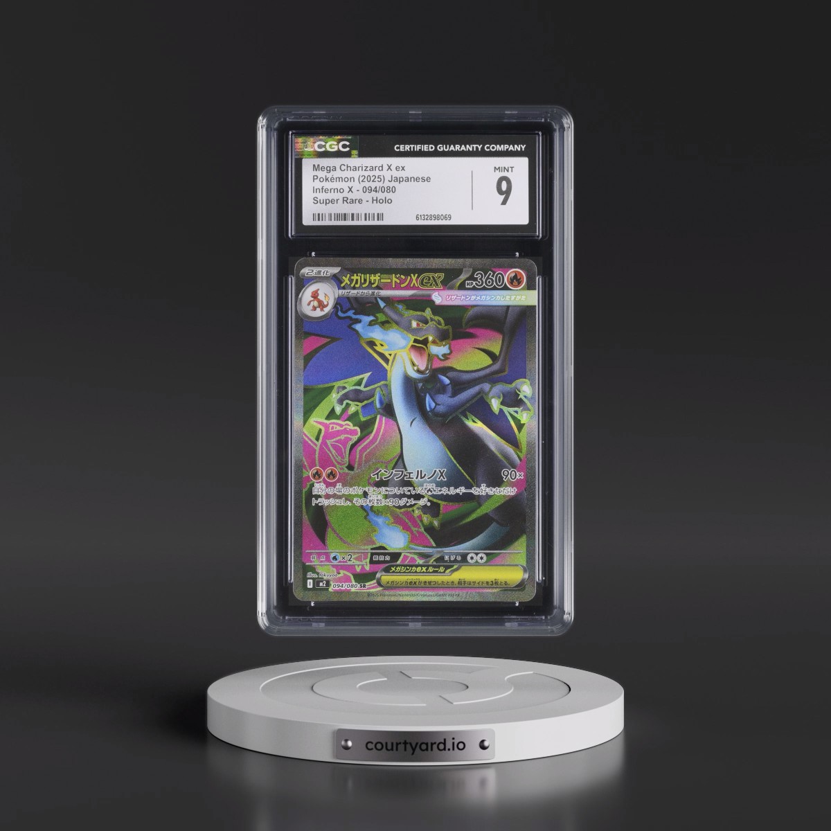 2025 Inferno X - M2 #094/080 Mega Charizard X ex - Super Rare Holo (CGC 9 MINT)