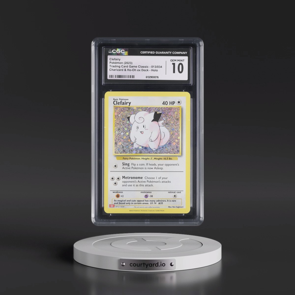 2023 Trading Card Game Classic - CLV, CLC, CLB #013/034 Clefairy - Charizard & Ho-Oh ex Deck - CLC Holo (CGC 10 GEM MINT)