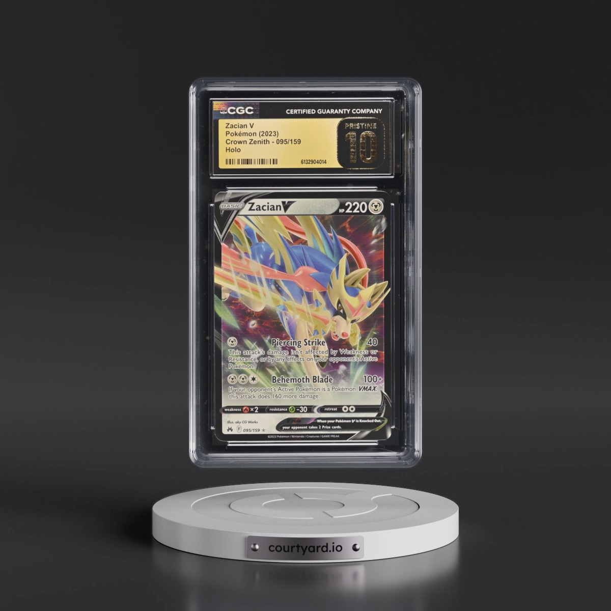 2023 Crown Zenith #095/159 Zacian V - Holo (CGC 10 PRISTINE)