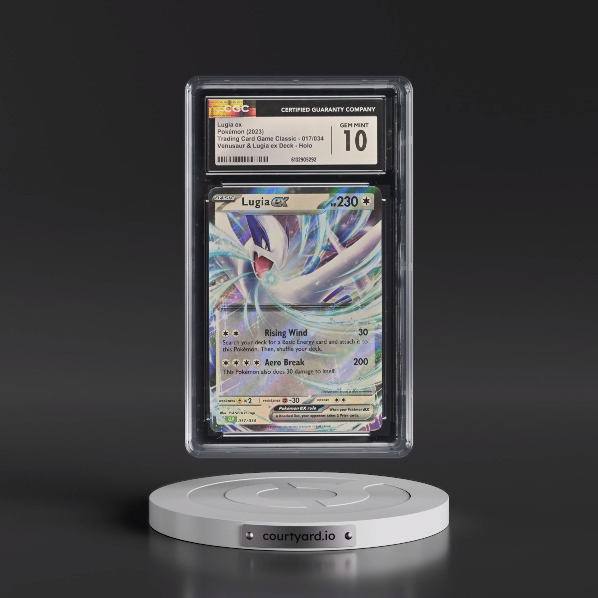 2023 Trading Card Game Classic - CLV, CLC, CLB #017/034 Lugia ex - Venusaur & Lugia ex Deck - CLV Holo (CGC 10 GEM MINT)