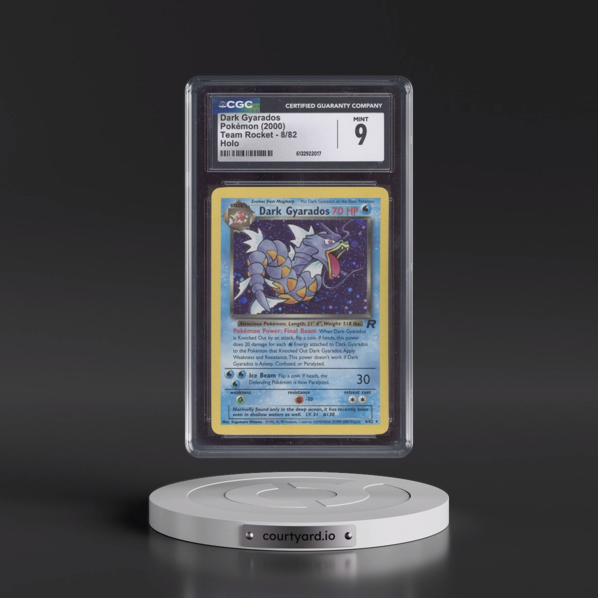 1999 Team Rocket #8/82 Dark Gyarados - Holo (CGC 9 MINT)