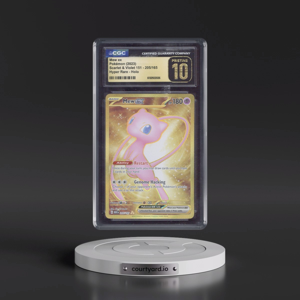 2023 Scarlet & Violet 151 - MEW EN #205/165 Mew ex - Hyper Rare Holo (CGC 10 PRISTINE)
