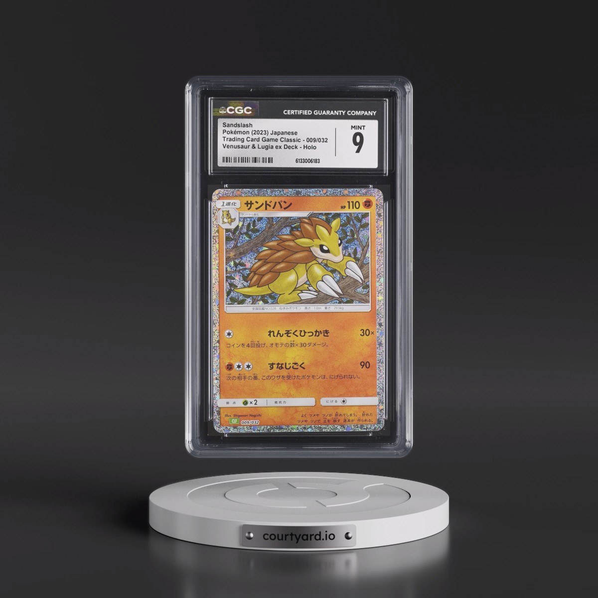 2023 Trading Card Game Classic - CLF, CLL, CLK #009/032 Sandslash - Venusaur & Lugia ex Deck - CLF Holo (CGC 9 MINT)
