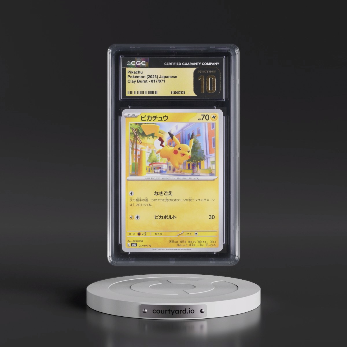 2023 Clay Burst #017/071 Pikachu (CGC 10 PRISTINE)