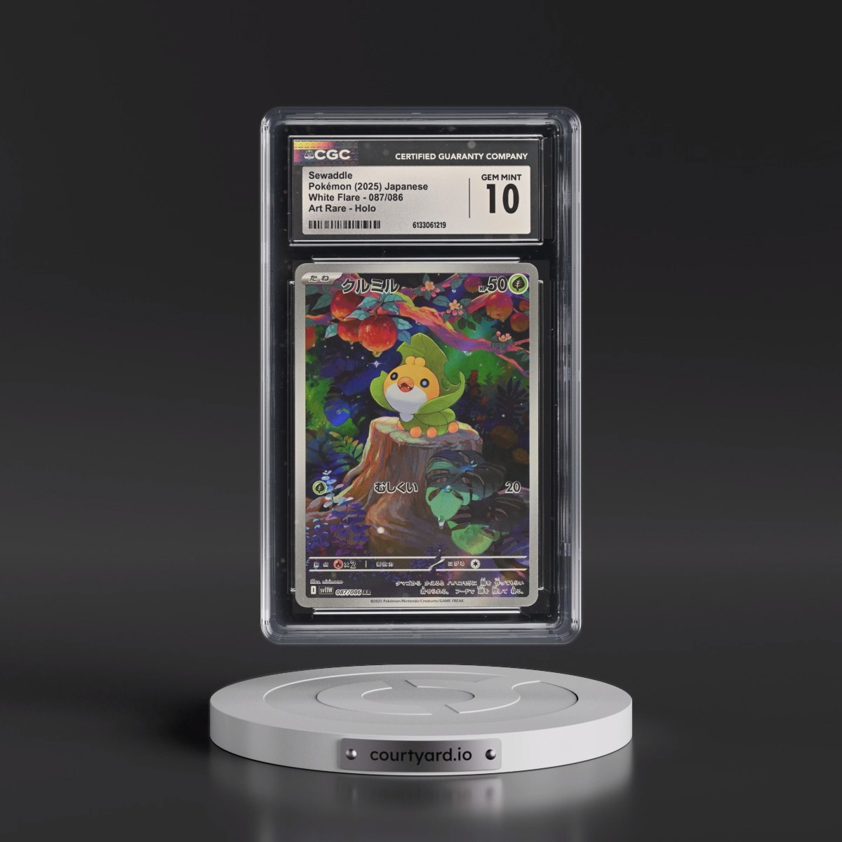 2025 White Flare - sv11W #087/086 Sewaddle - Art Rare Holo (CGC 10 GEM MINT)