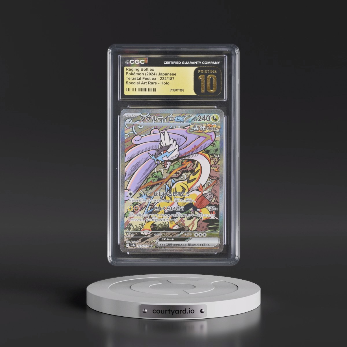 2024 High Class Pack: Terastal Fest ex - sv8a #222/187 Raging Bolt ex - Special Art Rare Holo (CGC 10 PRISTINE)
