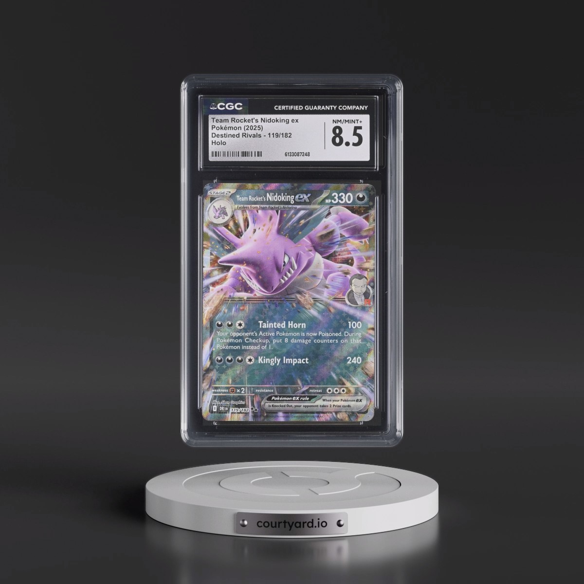 2025 Destined Rivals - DRI EN #119/182 Team Rocket's Nidoking ex - Holo (CGC 8.5 NM-MT+)