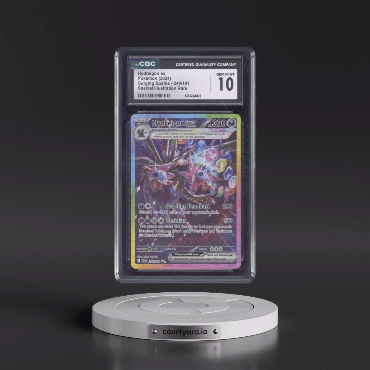 2024 Surging Sparks - SSP EN #240/191 Hydreigon ex - Special Illustration Rare (Holo) (CGC 10 GEM MINT)