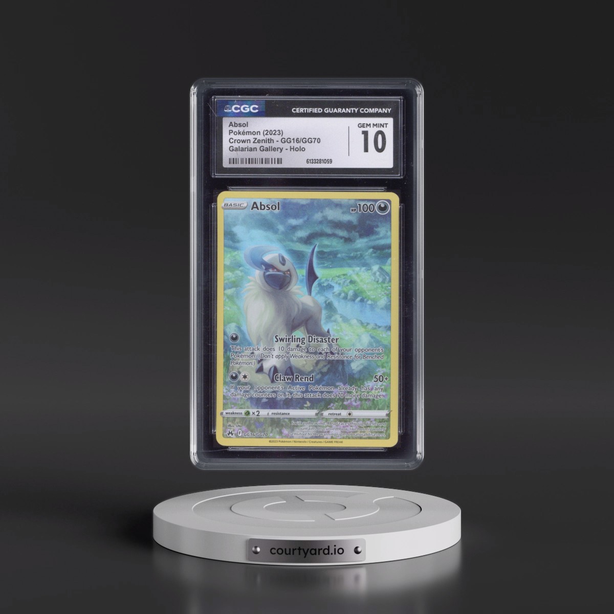 2023 Crown Zenith #GG16/GG70 Absol - Galarian Gallery Holo (CGC 10 GEM MINT)