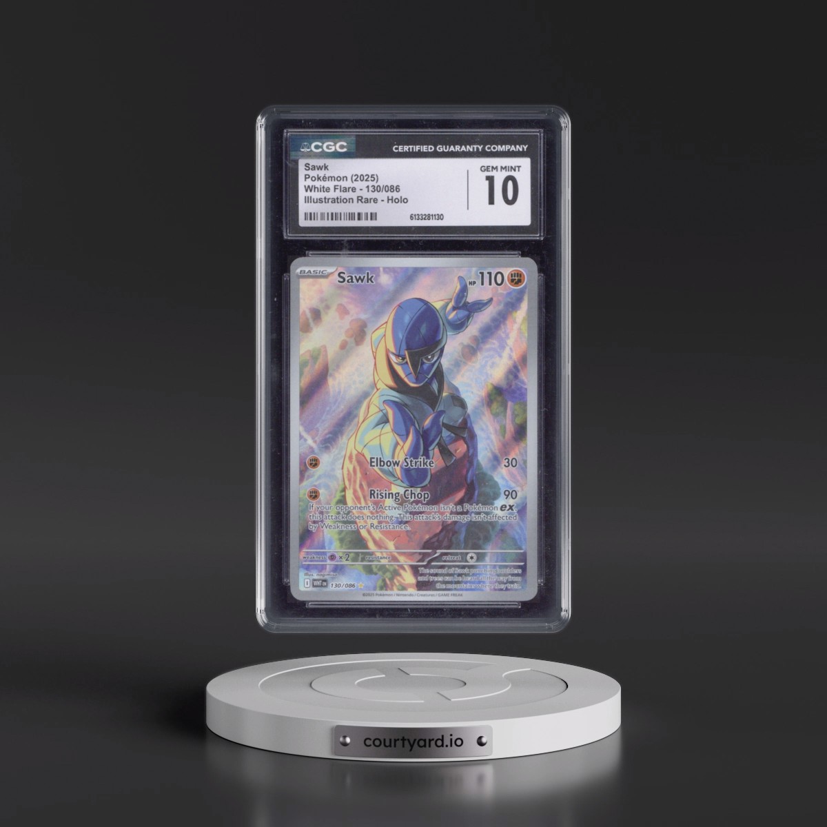2025 White Flare - WHT EN #130/086 Sawk - Illustration Rare Holo (CGC 10 GEM MINT)