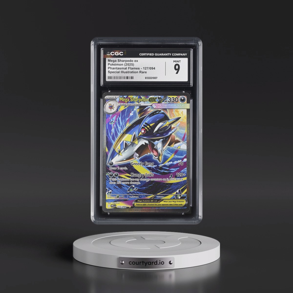 2025 Phantasmal Flames - PFL EN #127/094 Mega Sharpedo ex - Special Illustration Rare (Holo) (CGC 9 MINT)