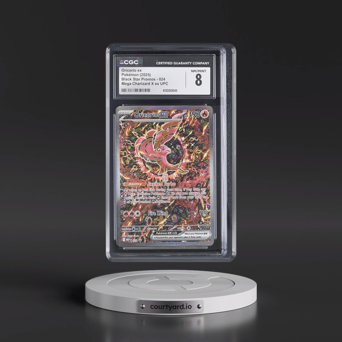 2025 Black Star Promos - Mega Evolution MEP EN Oricorio ex - Mega Charizard X ex Ultra Premium Collection (Holo) #024 CGC 8