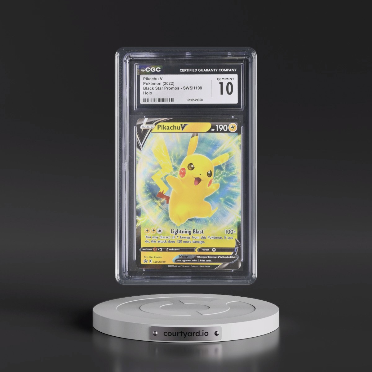 2017 Black Star Promos - Sword & Shield #SWSH198 Pikachu V - Holo (CGC 10 GEM MINT)