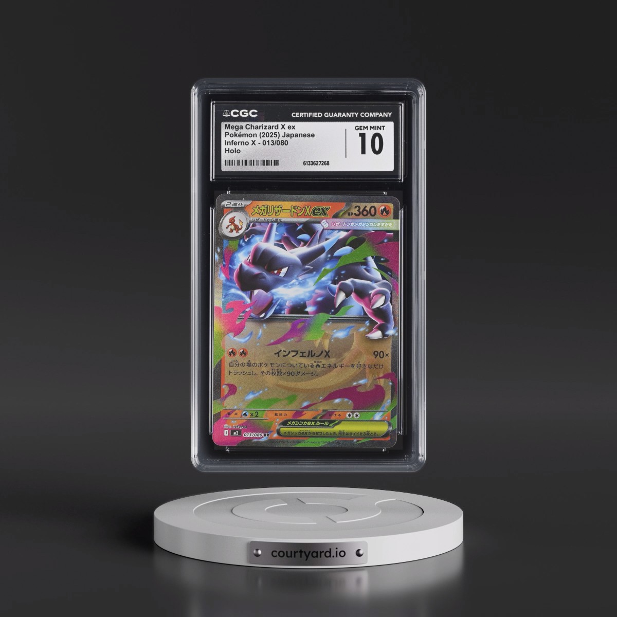 2025 Inferno X - M2 #013/080 Mega Charizard X ex - Holo (CGC 10 GEM MINT)