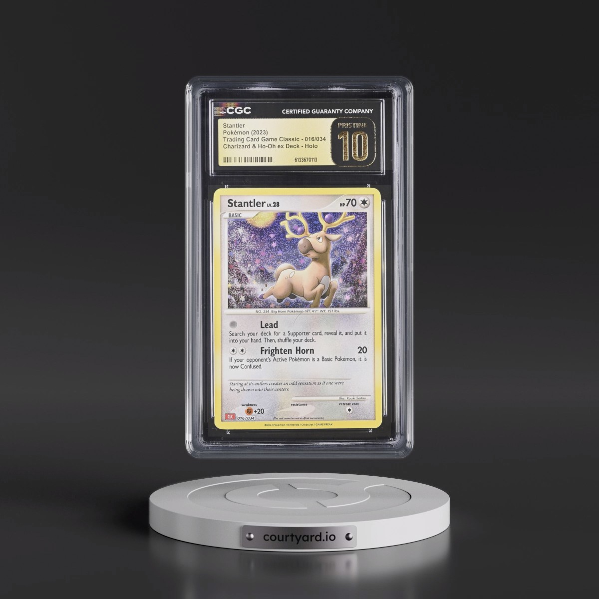 2023 Trading Card Game Classic - CLV, CLC, CLB #016/034 Stantler - Charizard & Ho-Oh ex Deck - CLC Holo (CGC 10 PRISTINE)
